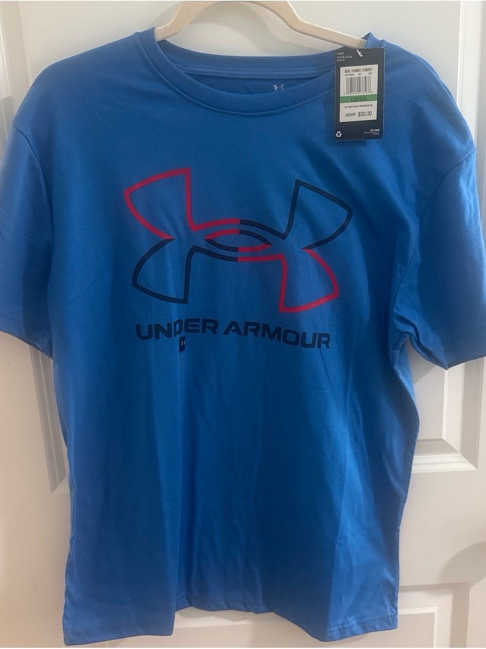 Under Armour Light Blue Crew Neck Tee with White Logo